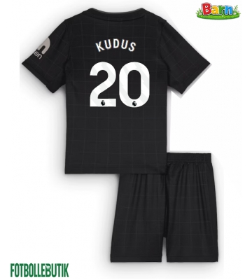 Tottenham Hotspur Mohammed Kudus #20 Bortaställ Barn 2025-26 Kortärmad (+ Korta byxor)